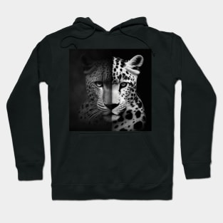 Life in Black and White Shadow Leopard Hoodie